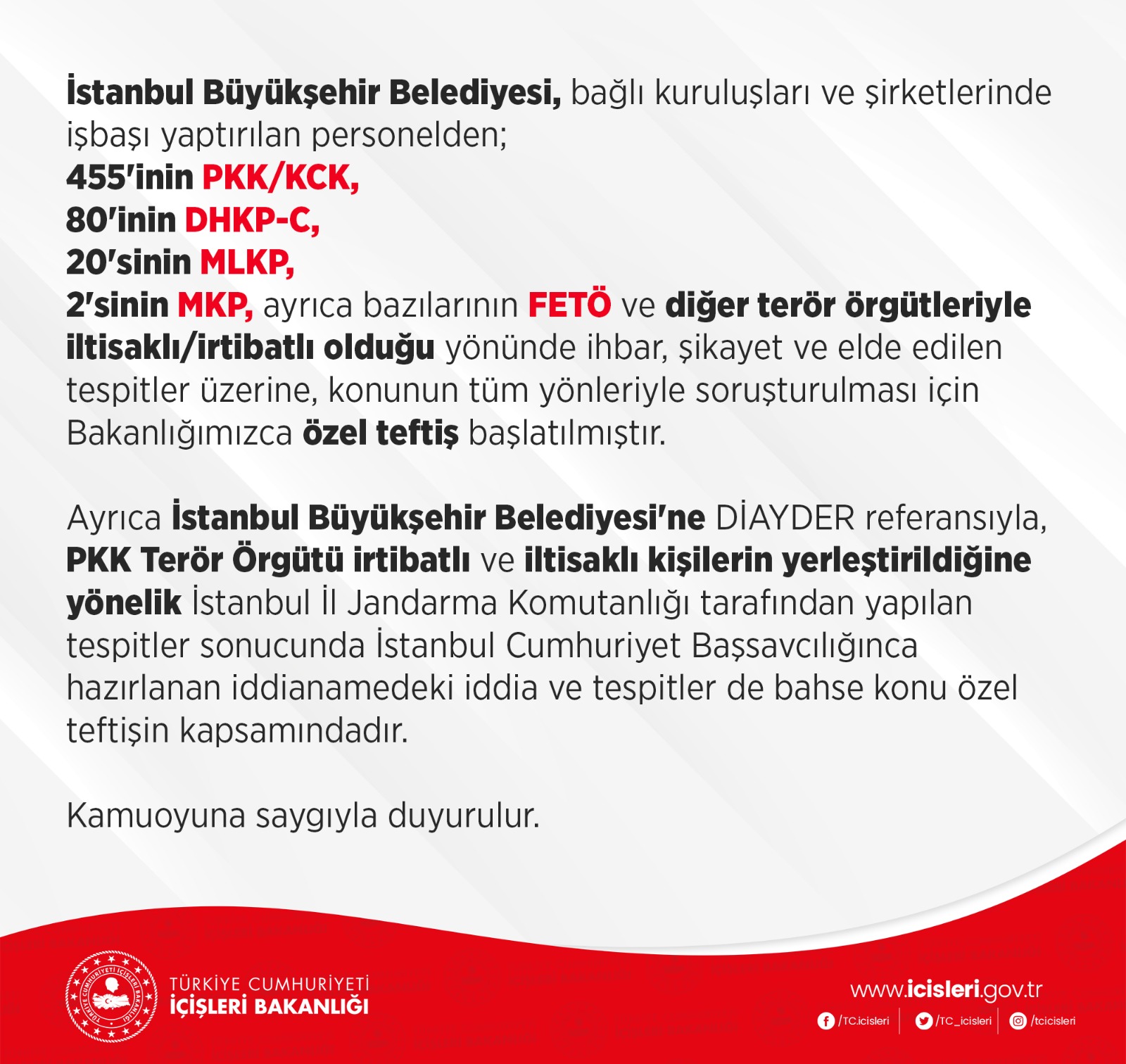 içişleri bakanlığı